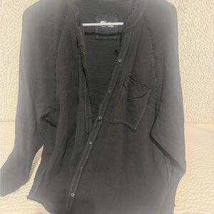 Aerie Black Button Down Shirt